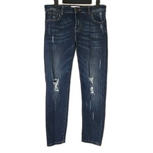 Etienne Marcel Destroyed Denim Button Fly Women's Jeans‎ Size 27